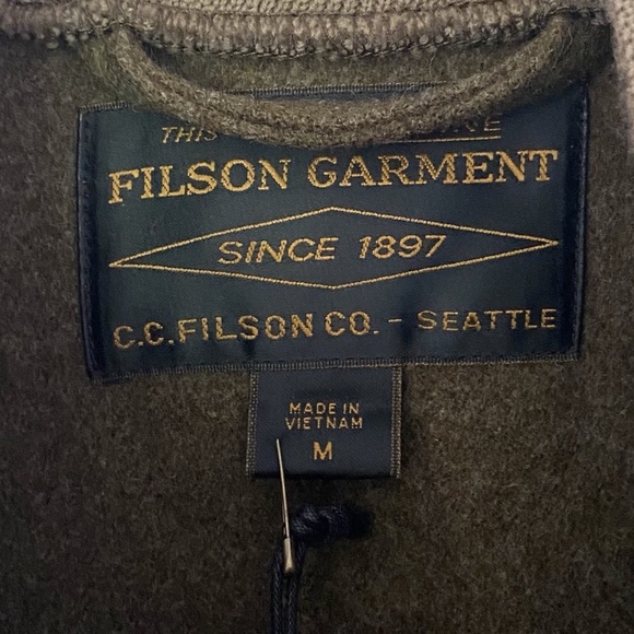 NWT M Filson CCC Wool Bomber in Marsh Olive - Picture 7 of 11